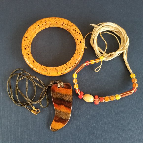 Hand Crafted Jewelry - 3 Piece Bundle of Natural Boho Jewelry